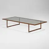 Joaquim Tenreiro, Coffee table, c. 1950, jacaranda, glass