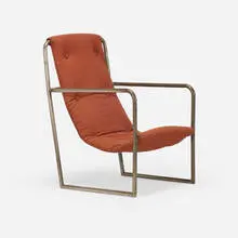Rare armchair for a Maurice Dufrêne interior by Louis Sognot, c. 1928, chrome-plated steel, upholstery, sold Feb 2026
