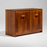 Special-order cabinet by George Nakashima, 1973, American black walnut, rosewood, sold Feb 2026
