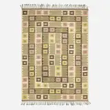 Marta Maas-Fjetterstrom, Nyponblomman flatweave carpet, hand-woven wool
