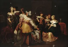 The music party by Anthonie Palamedesz., oil on panel, sold Oct 2017
