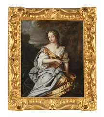 Sir Peter Lely, Portrait of a lady, possibly Catherine Sedley, Countess of Dorchester, oil on paper laid down on canvas