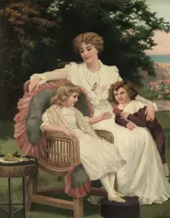 In the garden by Herbert Blande Sparks, oil on canvas, offered Oct 2017