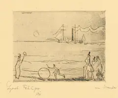Am Strande by Lyonel Feininger, 1910, Radierung auf Velin, sold Nov 2015