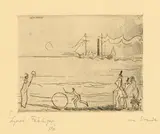 Lyonel Feininger, Am Strande, 1910, Radierung auf Velin