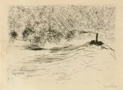 Dampfer by Emil Nolde, 1910, Strichätzung und Kaltnadel auf Velin, sold Nov 2015