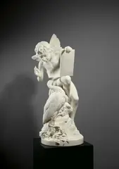 Amor mit Storch by Julius Robert Hannig, 1887, Marmor, sold May 2018