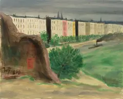 Berliner Stadtlandschaft by Werner Heldt, Um 1930, Öl auf Leinwand, sold Dec 2017