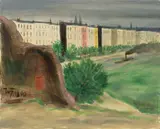 Werner Heldt, Berliner Stadtlandschaft, Um 1930, Öl auf Leinwand