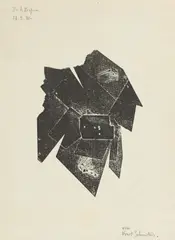 Materialdruck by Kurt Schwitters, 1920, Monotypie auf Ingres-Bütten, sold Nov 2015