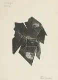 Kurt Schwitters, Materialdruck, 1920, Monotypie auf Ingres-Bütten