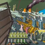 Ulrich Knispel, Landschaft mit Birne, 1974, Öl auf Leinwand