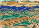 Landschaft by Christian Rohlfs, 1919, Wassertempera über Bleistift auf Velin, sold Nov 2018