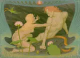 Fidus, Heliante und Luzifer, 1933, Öl auf Leinwand