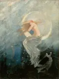 La Nuit by Lucien-Victor Guirand de Scévola, 1889, Öl auf Leinwand, sold May 2017