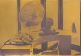 Gerhard Merz, Schiller, 1976, Farbserigrafie über Acryl auf zwei miteinander verklebten Leinwänden