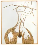Al Hansen, Mascha‘s Venus, 1983, Streichhölzer auf beschichteter Pressspanplatte