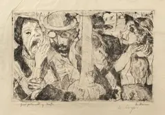 Straße II by Max Beckmann, 1916, Kaltnadel auf Bütten (Wasserzeichen: Römerturm 1466), sold May 2013