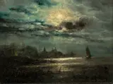 Louis Douzette, Mondnacht am Barther Bodden