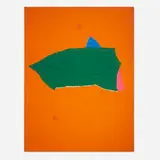 Green Lips by Emerson Woelffer, 1968, acrylic on canvas, sold Mar 2025