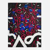 Untitled by Emerson Woelffer, 1996, oil and acrylic on canvas, sold Mar 2025