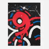 EST by Emerson Woelffer, 1995-96, oil and acrylic on canvas, sold Mar 2025