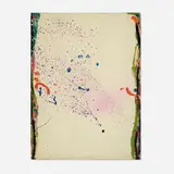 Untitled by Emerson Woelffer, acrylic on canvas, sold Mar 2025