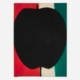 Italian Flag and Black Mirror by Emerson Woelffer, 1963, oil on canvas, sold Mar 2025