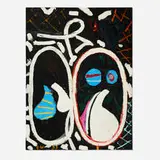 Untitled (from the Picasso series) by Emerson Woelffer, 1993, oil and acrylic on canvas, sold Dec 2024