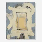 Emerson Woelffer, The Mirror, 1953, mixed media on canvas