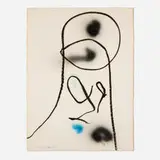 Emerson Woelffer, Untitled, 1986, oil crayon on paper