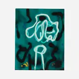 Untitled by Emerson Woelffer, 1985, acrylic and oil on canvas, sold Dec 2024