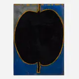 Black Mirror and Ochre by Emerson Woelffer, 1963, oil on canvas, sold Dec 2024