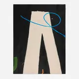 Untitled by Emerson Woelffer, 1992, acrylic and oil on canvas, sold Dec 2024