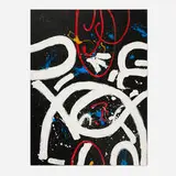 Untitled by Emerson Woelffer, 1996, oil and acrylic on canvas, sold Dec 2024