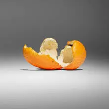 Untitled (Orange Peel) by David Adamo, 2015, painted cast bronze, sold Oct 2024