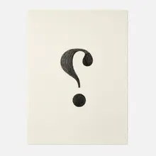 Karl Haendel, 3rd Question Mark, 2004, pencil on Arches