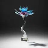 Aqua Flora 3-90 by John Littleton and Kate Vogel, 1988, hand-blown glass, sold Aug 2025