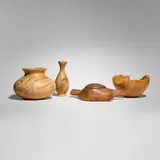 Mark Lindquist, Collection of four works, spalted maple, spalted elm burl