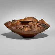 Bruce Mitchell, Bowl #4 (from the Star Chamber series), 1987, claro walnut burl