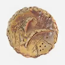 Don Reitz, Untitled (Plate), 2001, wood-fired stoneware