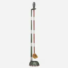 Andy Buck, Mr. Clean, 1997, wood, paint, reclaimed wood, brass, palmyra fibers
