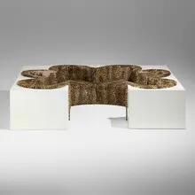 Archizoom Associati, Safari sofa, 1967, lacquered fiberglass, upholstery