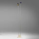 Takis, Signal lamp, series 3, 1968, textured-coated aluminum, chrome-plated steel, painted aluminum, plastic