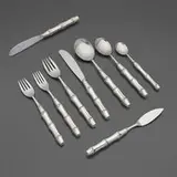 Christian Dior, Bamboo flatware service, c. 1975, sterling silver, stainless steel
