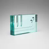 Fontana Arte, Bud vase, c. 1965, mirrored glass, chrome-plated brass
