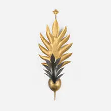 Hervé van der Straeten, Sconce, c. 1990, gilt brass, painted brass