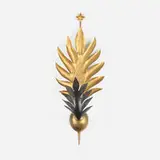 Hervé van der Straeten, Sconce, c. 1990, gilt brass, painted brass