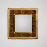 Mithé Espelt, Patio wall mirror, c. 1956, ceramic tiles, gilt, mirrored glass