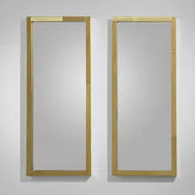 Paul Evans, Cityscape wall mirrors from the PE 400 series, pair, c. 1973, brass, mirrored glass